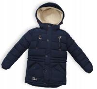 CIEPŁA GRUBA ZIMOWA PIKOWANA KURTKA CHŁOPIĘCA NA ŚNIEG ZIMĘ