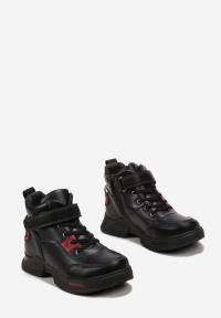 Born2Be Niebiesko-Czerwone Botki Zima Ekoskóra