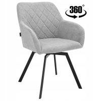 Кресло-качалка с обивкой серого цвета для гостиной столовой кухни и стола PANKO