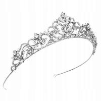 Украшение для волос корона свадебная диадема-серебряный цвет -