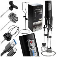 Spieniacz do mleka AZENO AZ-0141 3W1 REGULACJA OBROTÓW STOJAK