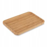 TACA DREWNIANA Bambusowa z RANTEM ŚNIADANIOWA Tadar 28 x 18 cm