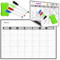 Магнитный календарь на открытом воздухе для холодильника с маркерами и губкой