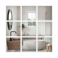 Zestaw Luster Ściennych Do Przyklejenia 20x20 cm 9 szt. z taśmą montażową