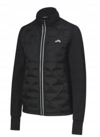 Hybrydowa kurtka damska termoaktywna z polarem do biegania CRIVIT CZARNA