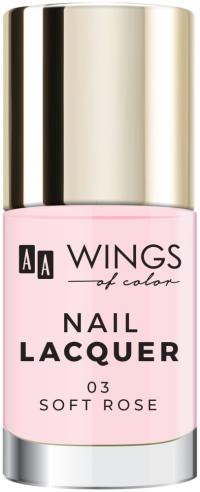 AA WINGS OF COLOR Nail Lacquer Lakier do paznokci 03 Soft Rose 10 ml