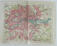 grafika/mapa Inner London Londyn 1902r