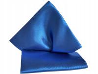 NIEBIESKA GŁADKA DWUSTRONNA POSZETKA WYPUSTKA BUTONIERKA