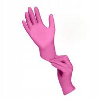 Перчатки нитриловые перчатки одноразовые розовые 100 шт.
