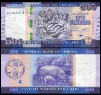 Liberia 500 Dolar 2022 P-42a UNC