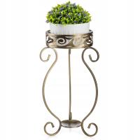 Metalowy kwietnik na rośliny Fiorina 63 cm złota patyna dekoracyjny złoty