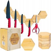 Samoprzylepna Listwa Magnetyczna bambusowe kostki 6 szt