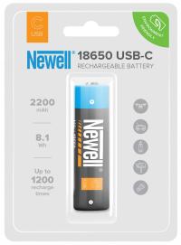 Newell akumulator 18650 z wbudowanym portem USB-C 2200 mAh