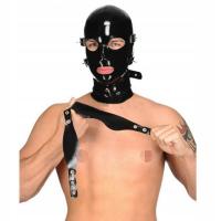BDSM Fun Mask Latex material zipper black sexy