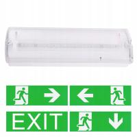 АВАРИЙНЫЙ СВЕТОДИОДНЫЙ СВЕТИЛЬНИК ДЛЯ ЭВАКУАЦИИ С ВЫХОДОМ И 4 УКАЗАТЕЛЯМИ НАПРАВЛЕНИЯ