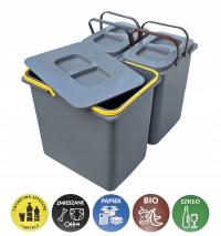 Мусорные баки сортировщики сегрегации отходов для шкафа 40 см 29л