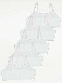 GEORGE 5 pak stanik top biały 122-128