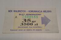 BILET MZK WAŁBRZYCH 35gr/3500zł INNY REWERS