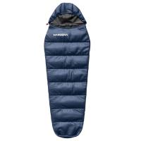 Śpiwór turystyczny mumia syntetyczny z kapturem lekki Tharmo 280 granat