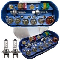 ZESTAW ZASOBNIK ŻARÓWEK ZAPASOWYCH H7 KOMPLET BEZPIECZNIKI 30SZT LONG LIFE
