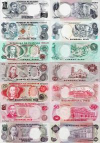 Filipiny zestaw 7 szt 1+2+5+10+20+50+100 piso P.142-162 UNC
