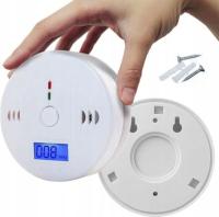 Detektor czujnik czadu dymu tlenku węgla CO2 BATERIE 3XAAA,