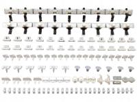 122X ZESTAW SPINEK MOCUJĄCYCH DO LISTWY MERCEDES W124