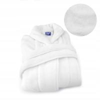Szlafrok biały coral fleece ciepły unisex