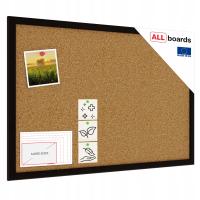 Czarna tablica korkowa 60x40 drewniana