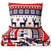 КОМПЛЕКТ ПОСТЕЛЬНОГО БЕЛЬЯ 200X220, 100% ХЛОПОК, ТОЛСТАЯ ПОЛЬША, РОЖДЕСТВО, МНОГО УЗОРОВ