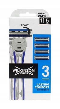 Maszynka do golenia Wilkinson 3 ostrzowa z paskiem nawilżającym 5 wkładów