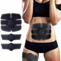 MASAŻER ELEKTROSTYMULATOR SZYI KARKU MIĘŚNI BRZUCHA CIAŁA EMS ZESTAW