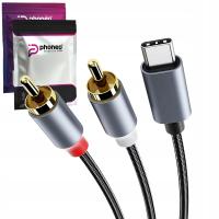 Kabel audio USB-C Phoneo 1 m do 2x RCA HQ