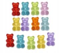 БУСИНЫ МИШКИ ЧАШИ КРАСОЧНЫЕ 16/10 МИШКА 30 ШТ АКРИЛОВЫЕ ДЛЯ СЕРЬГИ ЮВЕЛИРНЫЕ ИЗДЕЛИЯ