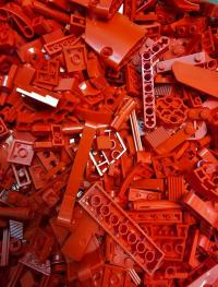 NOWE klocki LEGO Mix 100g / 0,1 kg Kolor: Czerwony / Red