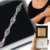 BRANSOLETKA DAMSKA SREBRNA SREBRO 925 ELEGANCKA