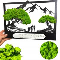 OBRAZ Z MCHU CHROBOTKA ŻYWY DRZEWO BONSAI MECH RODZINA DEKORACJA NA ŚCIANĘ