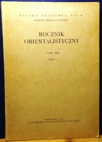 ROCZNIK ORIENTALISTYCZNY (Tom XXII. Zeszyt 1.) 1957