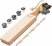 Pas ze skóry BACHER strop do polerowania noży zestaw z pastami polerskimi