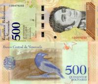 # WENEZUELA - 500 BOLIVARES 2018 P-108 UNC seria A