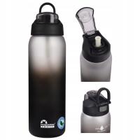 Мотивационная бутылка для воды с мерной чашкой Tritan Majestic Sport 1L