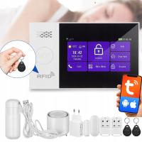 Bezprzewodowy alarm WiFi + GSM 4G LTE z aplikacją TUYA 1 czujniki podczerwieni