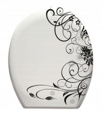 СИДЕНЬЕ ДЛЯ УНИТАЗА, МЕДЛЕННОЕ СИДЕНЬЕ, ЖЕСТКИЙ DUROPLAST, ГРАФИТОВЫЙ ПРИНТ ESTIVA