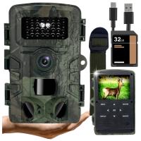 FOTOPUŁAPKA KAMERA LEŚNA MYŚLIWSKA 4K 60MP WODOODPORNA WIFI APLIKACJA