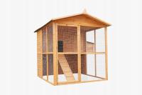 Duży kurnik dla 10 kur, gryzoni, impregnowane drewno, 2m2, woliera