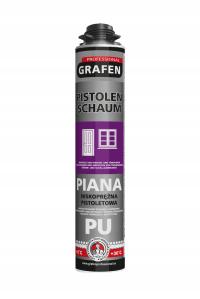 12 x Pianka Piana Niskoprężna Pistoletowa Montażowa 750 ml Grafen 820g