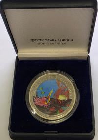 Palau 1 $ 1994 kolorowa moneta FAUNA MORSKA ryby kapsel pudełko ciekawa M2