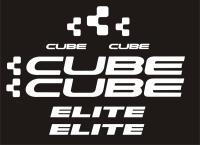 Cube ELITE 7-9R белый велосипед наклейки разные цвета