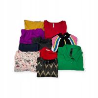 PAKIET 10 BLUZEK DAMSKICH – ODZIEŻ UŻYWANA, MIX ROZMIARÓW I FASONÓW!