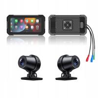 5-дюймовый мотоцикл carplay Android AUTO передняя и задняя двойная камера